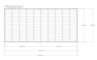 Douglas overkapping 302x656cm + wanden blank Verando, Origin